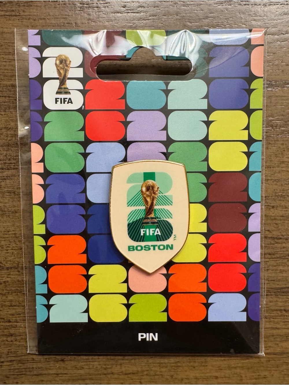 FIFA World Cup 2026 Boston Host City Shield Pin Norway France Paraguay Mbappe
